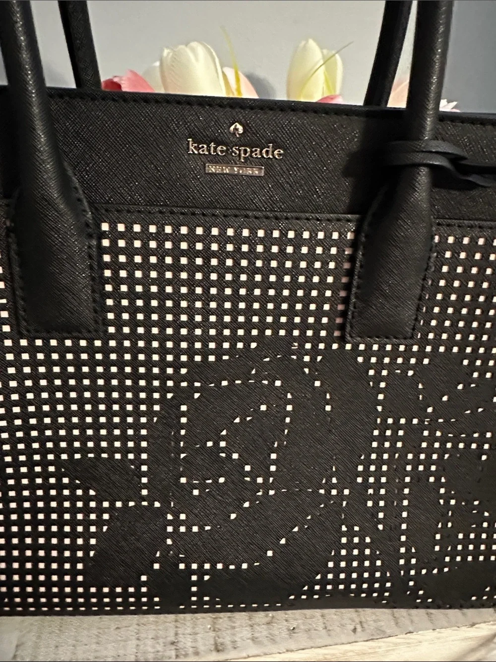 Kate spade Cameron street candace perforated rose bag